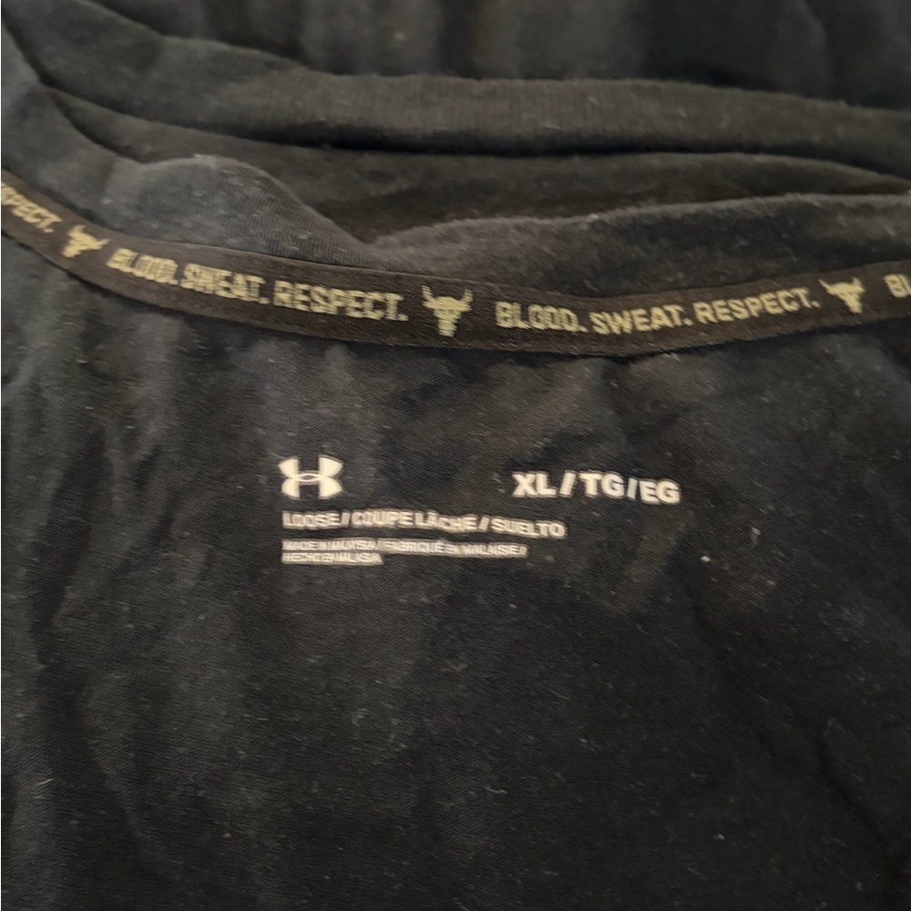 Mens used under armour project rock black outwork shirt size XL UA Pre own ite - Picture 2 of 4
